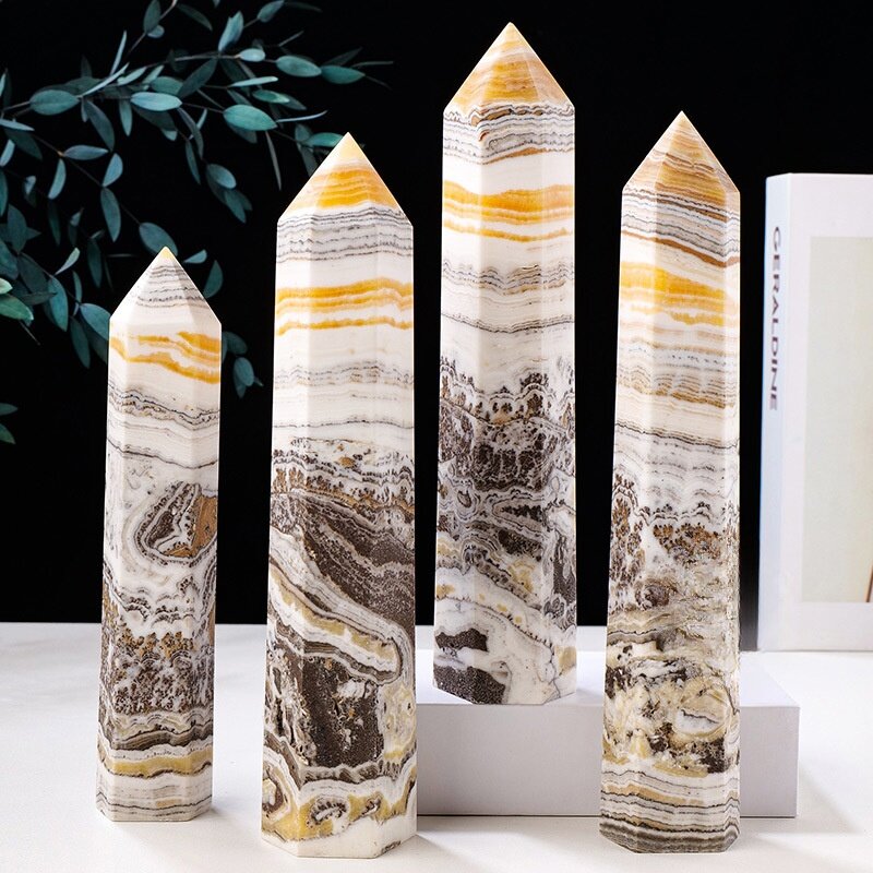 Natural Calcite Crystal Cave Grass Flower Tower