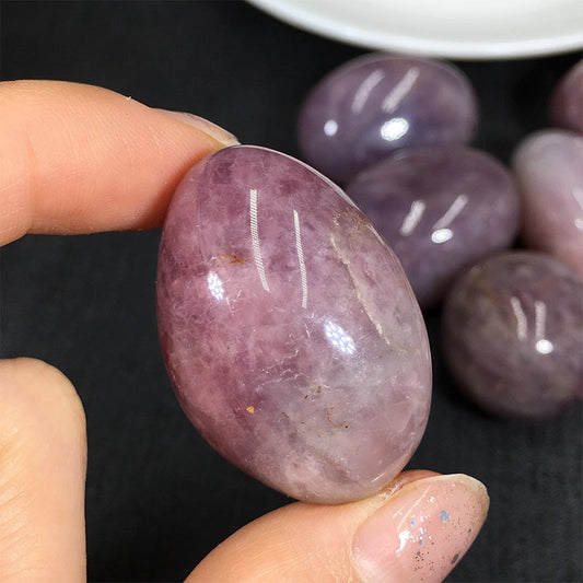 Natural Purple Pink Crystal Egg