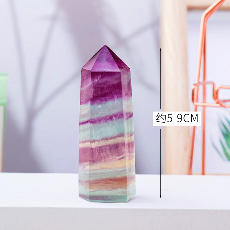 Rainbow Fluorite Crystal Tower