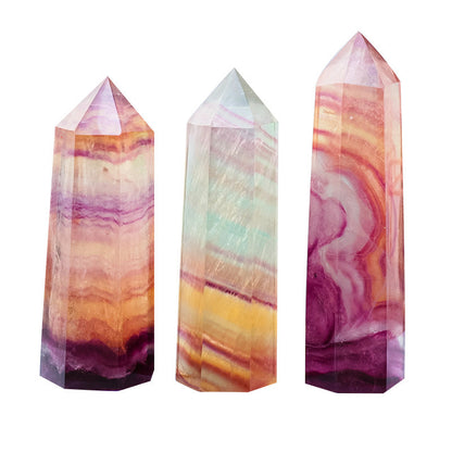 Rainbow Fluorite Crystal Tower