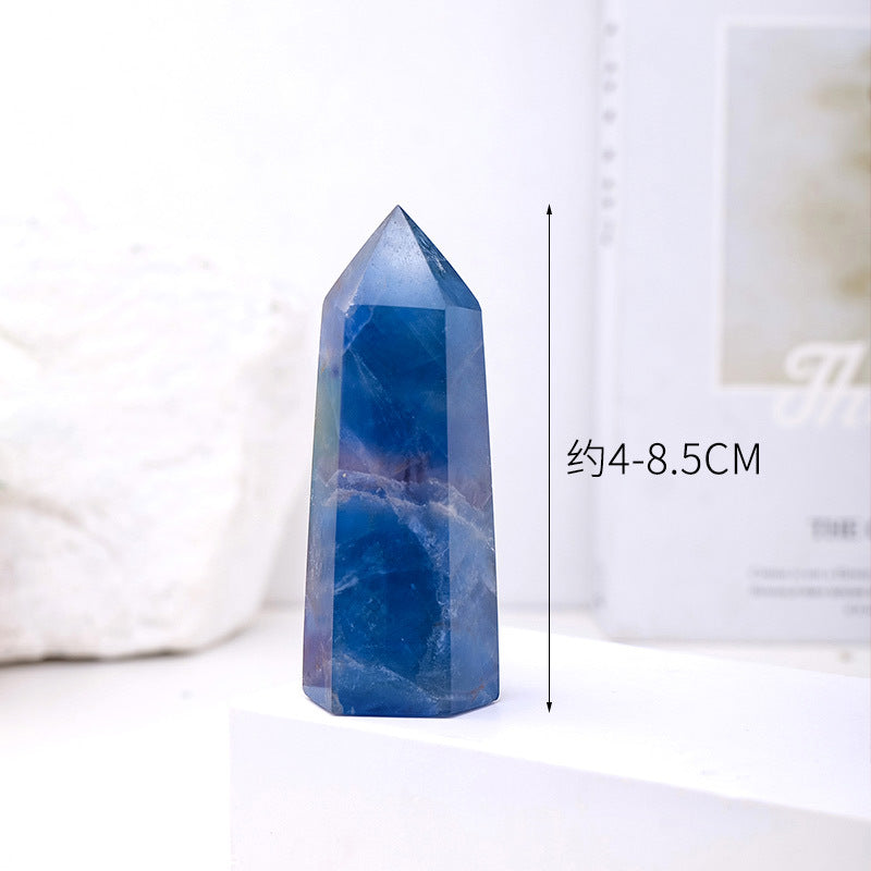 Blue Fluorite Energy Crystal Tower