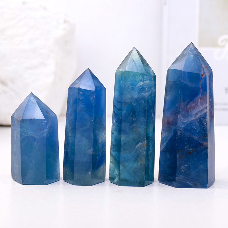 Blue Fluorite Energy Crystal Tower