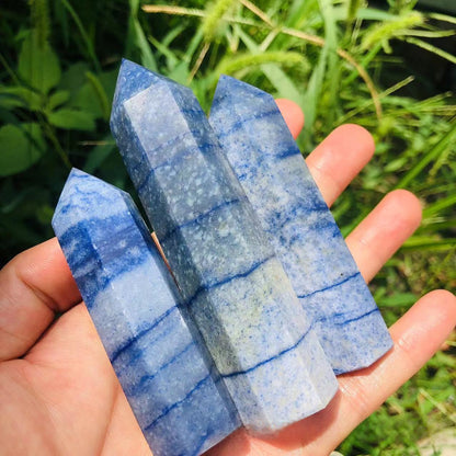 Natural Crystal Single Blue Dongling Tower