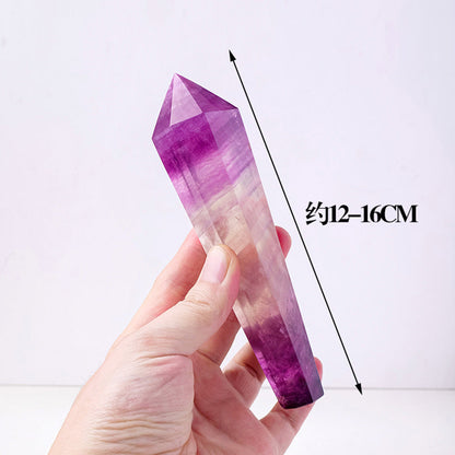 Natural Crystal Purple Fluorite Hexagonal Tower