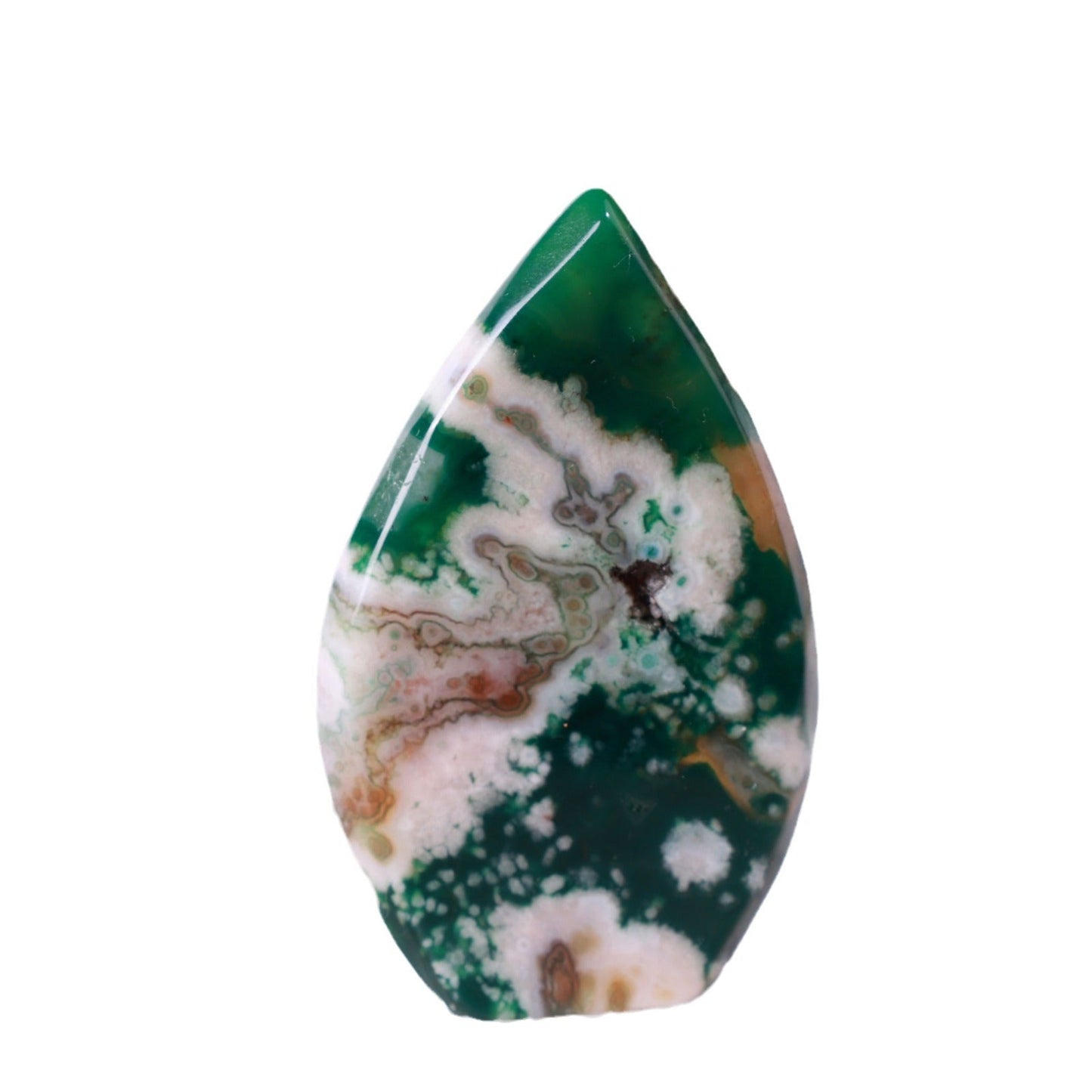 Green Cherry Blossom Agate Water Drop Ornament