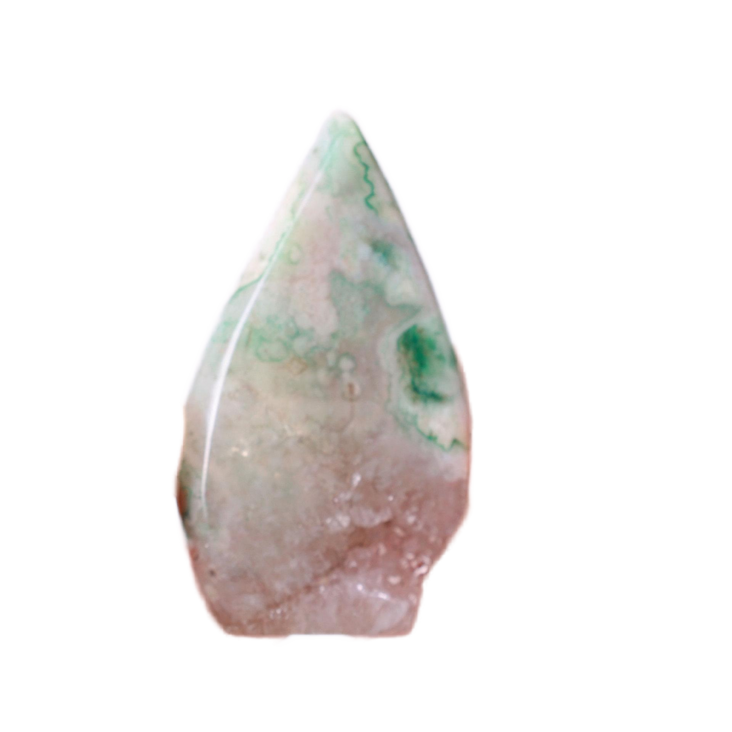 Green Cherry Blossom Agate Water Drop Ornament