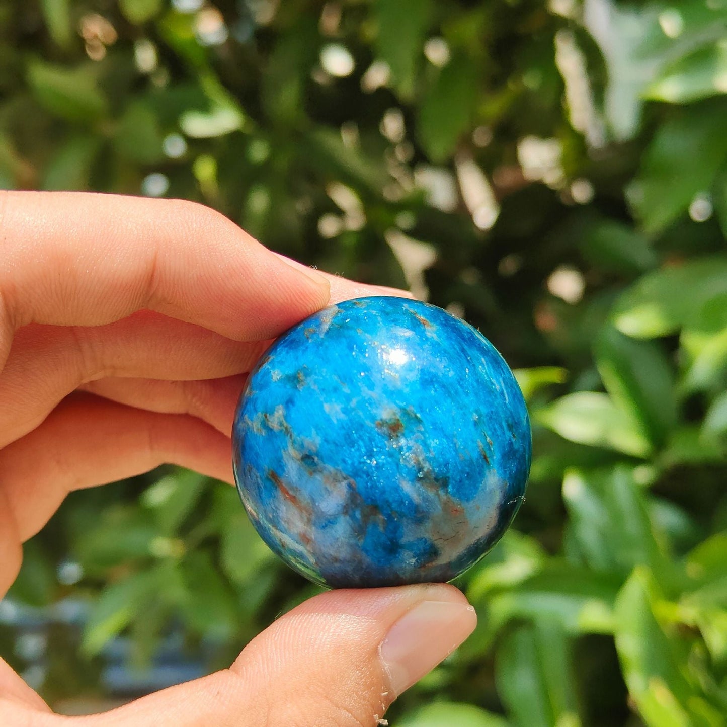 Blue Phosphates Crystal Sphere