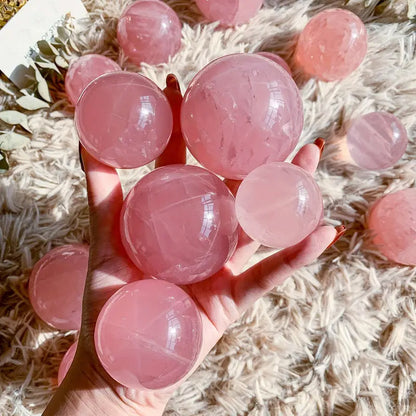 Natural Rose Quartz Sphere